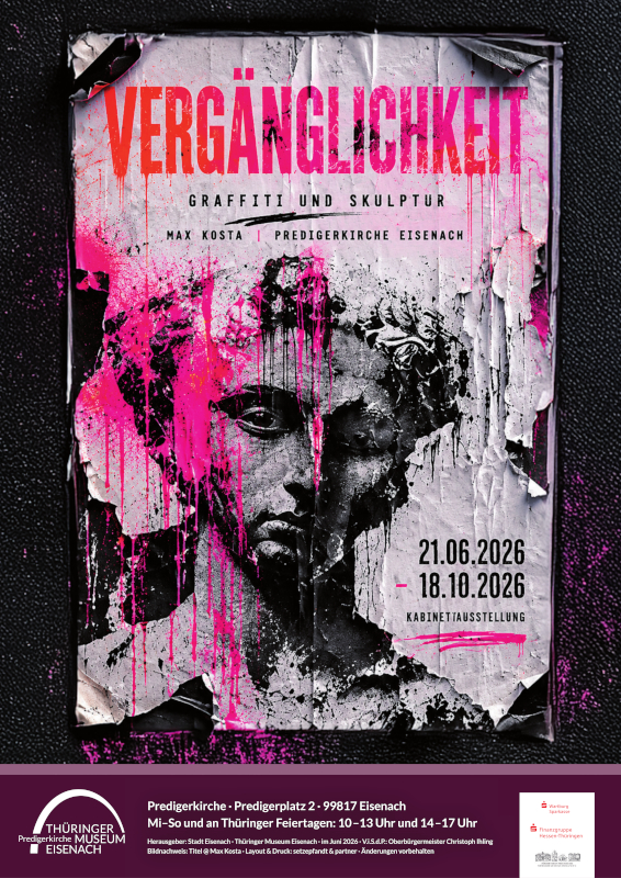 Das Plakat zur neuen Kabinettausstellung von Max Kosta.